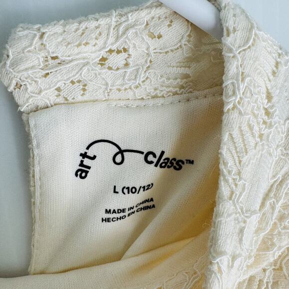 Art Class Cream Lace Dress Lined - Picture 4 of 4